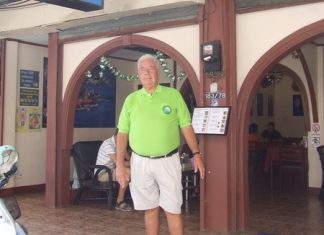Arne Dahlin stands outside the Hasse Café on Soi Post Office, the new meeting point for the Players and Traveller golf tour group.